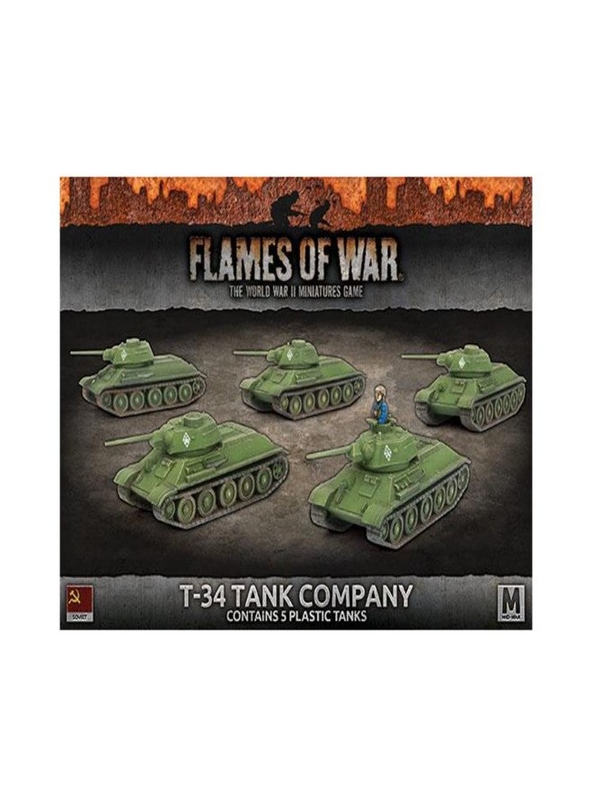 Flames of War: Mid War: Soviet: T-34 Tank Company (SBX54)